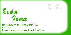 reka homa business card